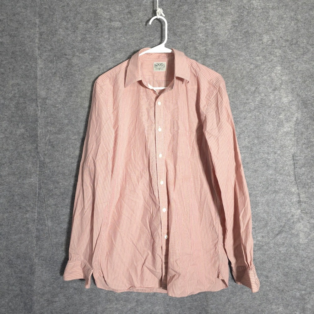 RRL Double RL Shirt Mens M Pink Striped Workwear Long Sleeve Button Down Cotton